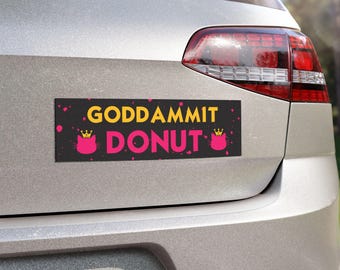 Goddammit Donut Car Magnet | Dungeon Crawler Carl