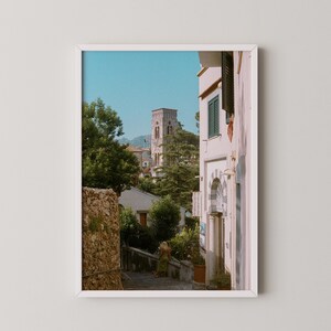 Costiera Amalfitana / Stampa fotografica su pellicola Italia / Fotografia 35 mm / Arte murale da viaggio stampabile / Download digitale / Duomo di Ravello