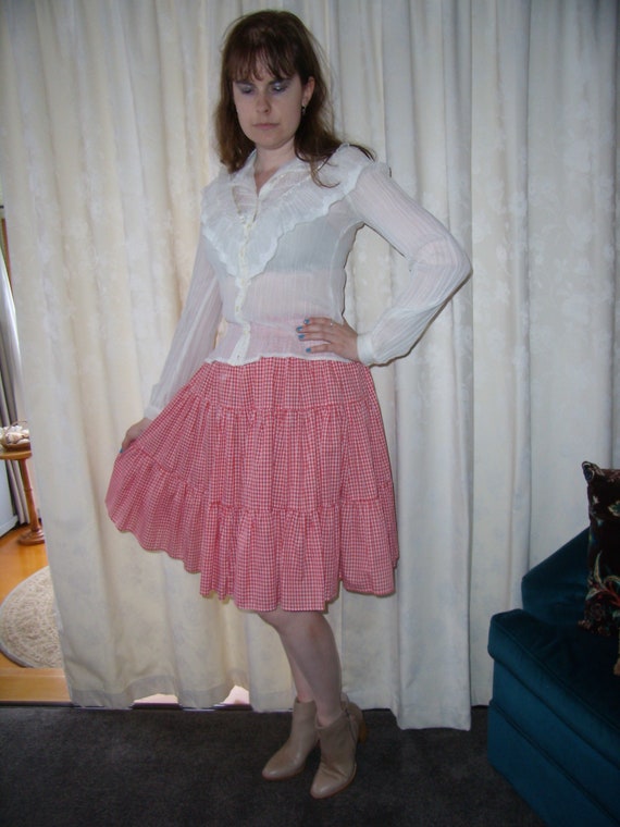 Creamy White Gunne Sax blouse 1970s Prairie chic