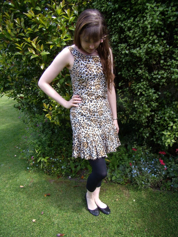 1990s Leopard Print Dress
