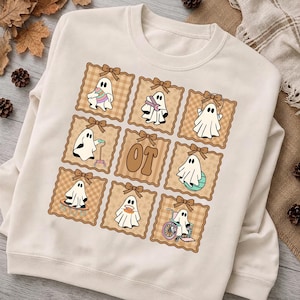Occupational Therapy Halloween PNG, Cute OT Ghost Patchwork, Therapist Assistant Retro Spooky Sublimation, Digital Download