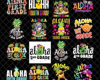 Aloha 3ª série PNG, Verão PNG, Praia PNG, Férias PNG, Professor PNG, Escola, Volta às Aulas PNG, Design para Sublimação, Download Digital