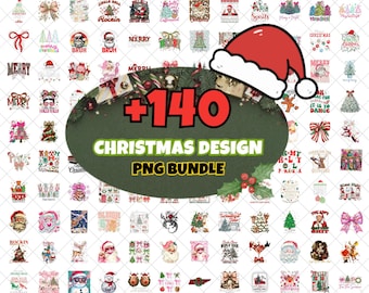 Über 140 Retro-Weihnachts-PNGs im Paket: Trendige Weihnachts-PNGs, Fröhliche-Weihnachten-PNGs, Beliebte Weihnachts-PNGs, Weihnachtsmotive, Lustige Weihnachts-PNGs