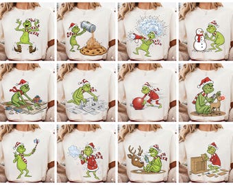 Grinch-Weihnachts-PNG-Paket: Grinchmas-Cliparts (Sofort-Download)