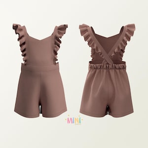 Ruffle Jumpsuit Sewing Pattern: Baby & Kids Sizes 1Y-10Y (PDF Pattern)