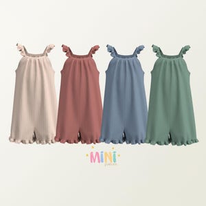 Ruffle Jumpsuit Sewing Pattern: Baby & Kids Sizes 1Y-10Y (PDF Pattern)