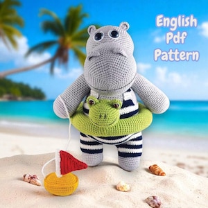 Crochet Hıppo Amigurumi Pattern, PDF in English