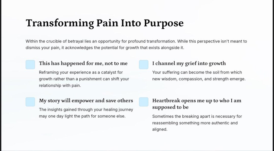 Healing After Betrayal Emotional Healing Printable Self Worth