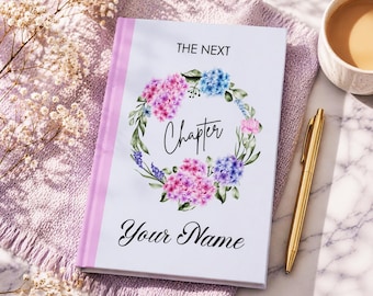 Personalized Floral Journal, The Next Chapter Notebook, Custom Name Diary