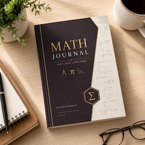 Math Journal Notebook, Algebra Geometry Notes, STEM Study Planner, Academic Gift