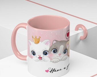 Kawaii Kitten Trio mug | Accent Coffee Mug