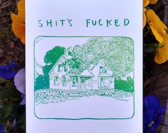 Shit's Fucked Postcard