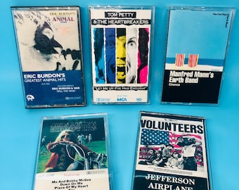 Classic Rock Cassette Tape Grab Bag (Vintage 5-Pack)