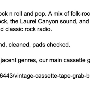 1960s Rock n Roll + Pop Cassette Tape Grab Bag (Vintage 5-Pack) image 2