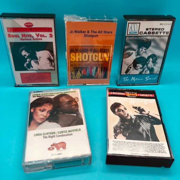 1960s + 1970s Soul Music Cassette Tape Grab Bag (Vintage 5-Pack) (Motown + More!)