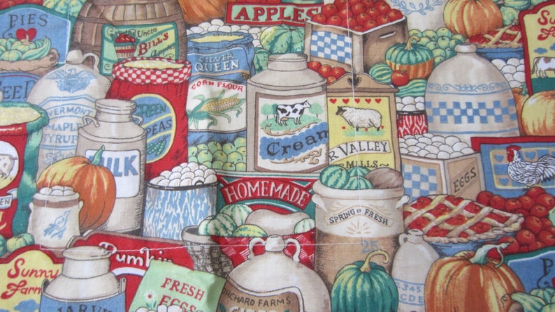 Vintage Colorful Food and Vegetables Kitchen Towel image 4