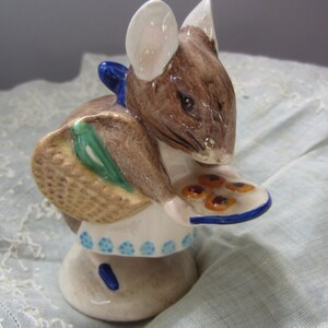 Appley Dapply Beatrix Potter Ceramic Mouse Vintage Collectibles Beswick Figurine