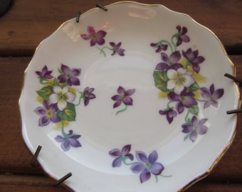 Royal Tuscan Woodland Violet Fine Bone China Ceramic Dish Made in England