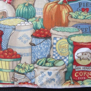 Vintage Colorful Food and Vegetables Kitchen Towel image 3