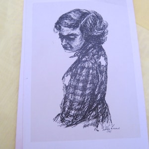5 vintage zwart-wit Postkaarten van Anne Frank Judaica meisje met gele ster te behalen