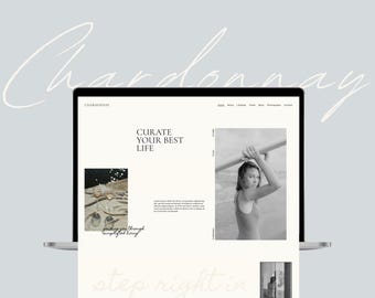 Beachy Minimalist Website Template - Squarespace Fluid Engine