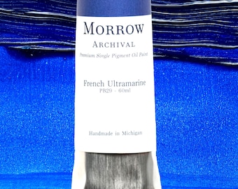French Ultramarine Blue Oil Paint  |  Handmade, Single Pigment