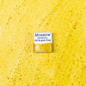 Stil de Grain Deep Lake Yellow Pittura ad acquerello fatta a mano / Tutto naturale Monopigmento Miele Acquerello Mezza padella Regalo per artisti