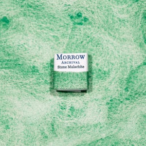 Stone Malachite Watercolor Paint | Handmade, Natural Mineral Pigment
