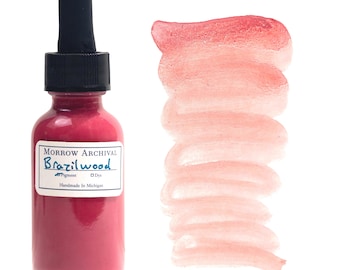 Brazilwood Pink Lake Watercolor Ink | Handmade, Natural Plant Pigment