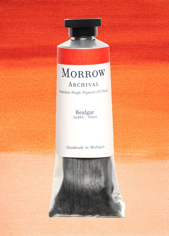 Orange Realgar Oil Paint  |  Handmade, Natural, Single Mineral Pigment