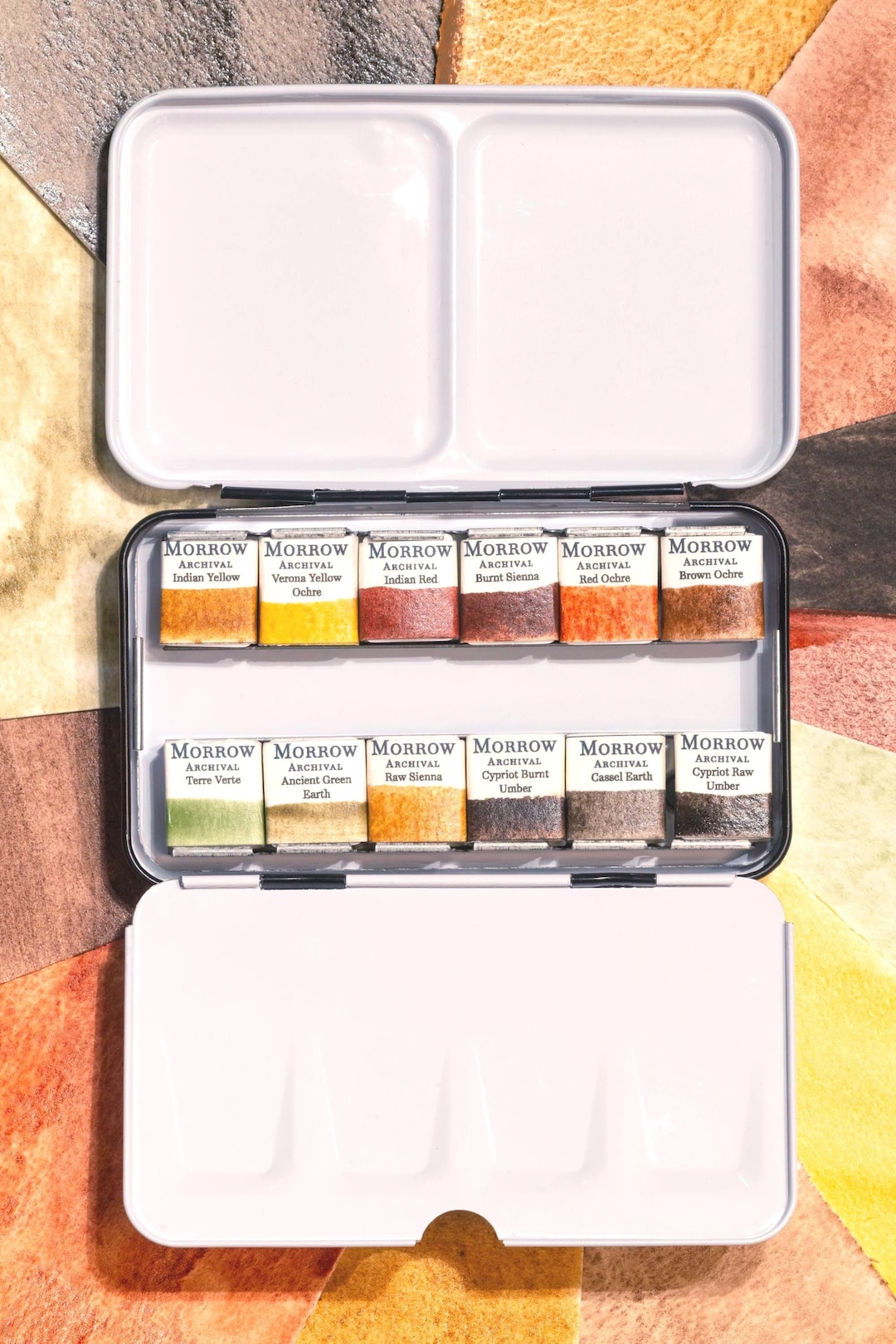 Orce Color Ancient Ochre Watercolor 12 Palette | Handmade, Natural, Single Pigment ...