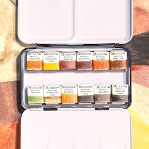 Paleta de aquarela Ancient Ochre 12 | Tintas artesanais, naturais e monopigmentadas