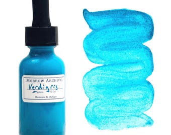 Verdigris Fine Watercolor Ink | Handmade, Historic Pigment