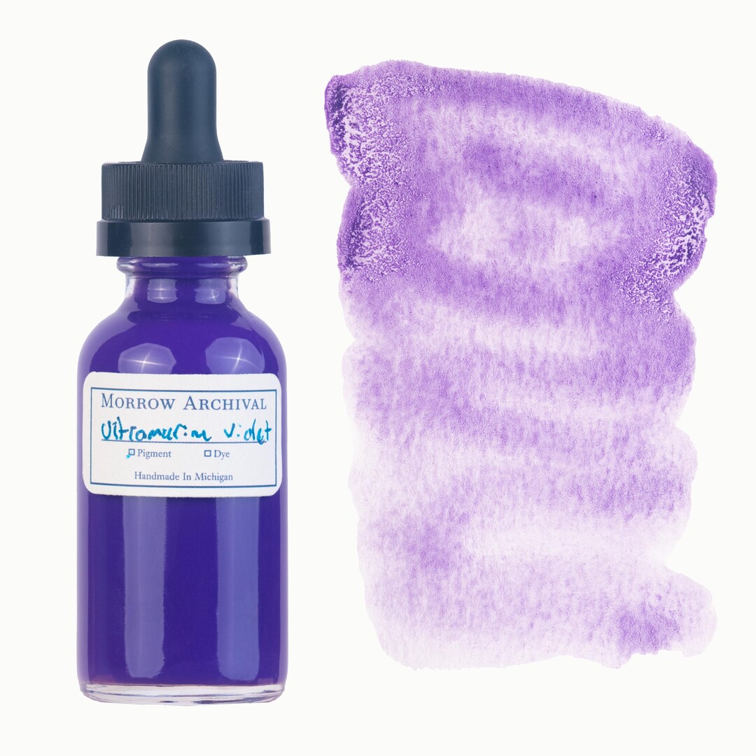 Ultramarine Violet Watercolor Ink | Handmade, PV15 Pigment - Etsy