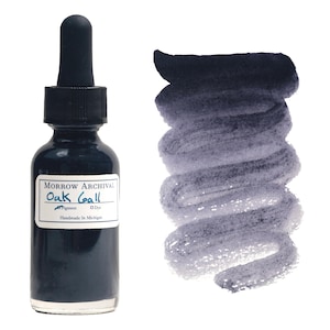 Bouteille d'encre noire pour aquarelle faite main en chêne noir | Cadeau d'artiste de flacon compte-gouttes d'encre aquarelle aquarelle à pigment unique naturel