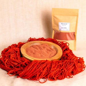 Indian Madder Dye  |  Natural, Plant Red Orange for Wool, Silk, Cotton, Linen
