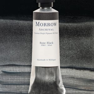 Bone Black Oil Paint  |  Handmade, All Natural, Single Pigment