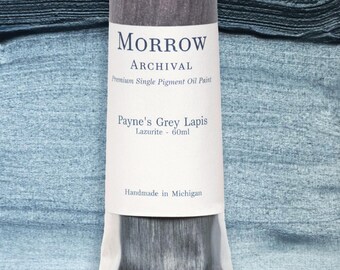 Payne's Grey Lapis Oil Paint  |  Handmade, Natural, Single Mineral Pigment