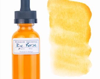 Zinc Ferrite Yellow Watercolor Ink | Handmade, PY119 Pigment