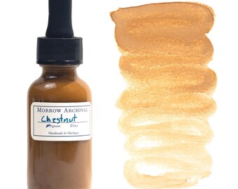 Chestnut Brown Watercolor Ink | Handmade, Natural Plant Pigment