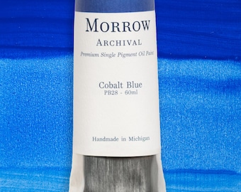 Cobalt Blue Oil Paint  |  Handmade, Single Pigment