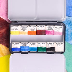 Impressionist Watercolor 12 Palette  |  Handmade, Natural, Single Pigment Paints
