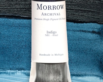 Indigo Blue Oil Paint  |  Handmade, Natural, Single Plant Pigment