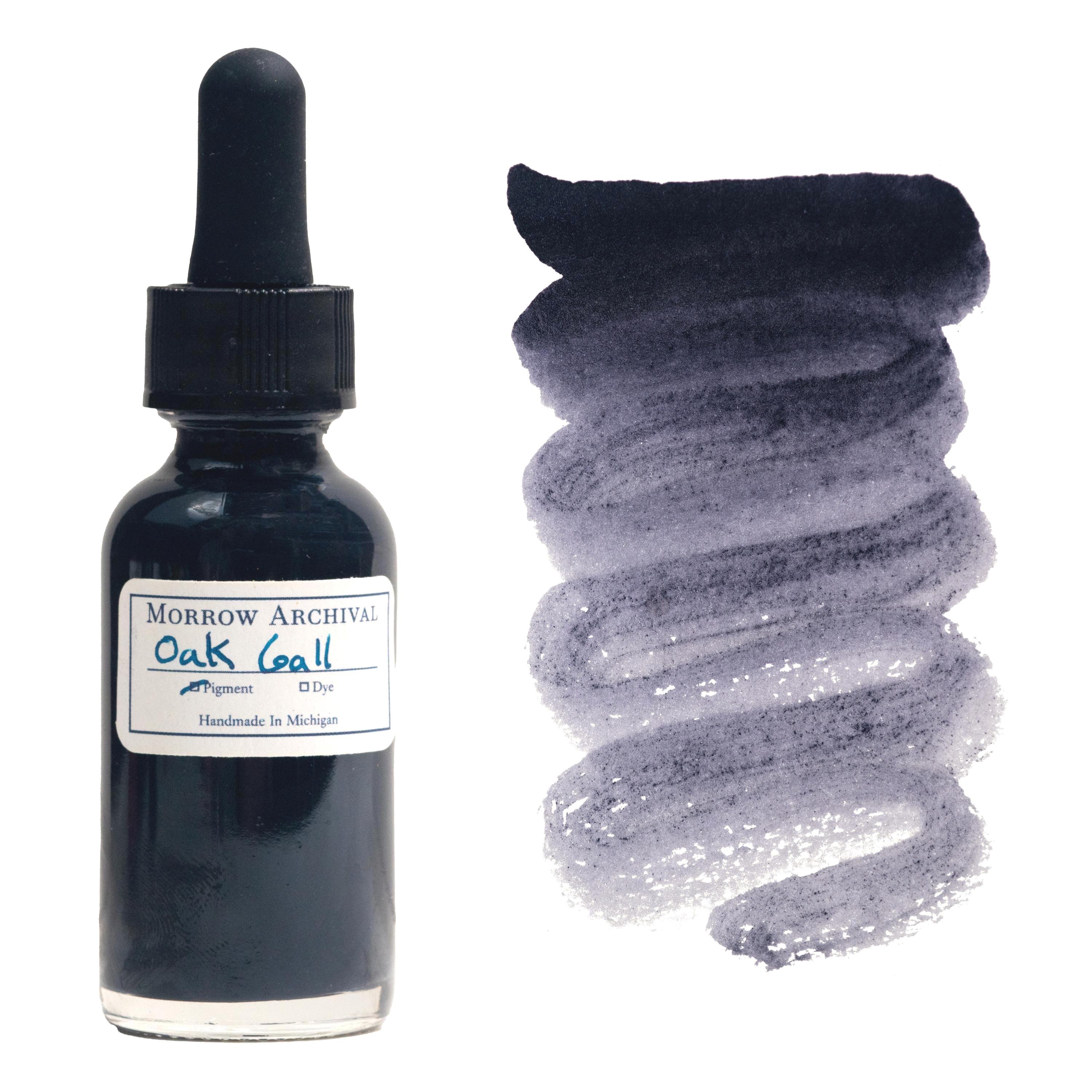 Historic Iron Gall Black Ink - 1 Oz Bottle For Dip Pens & Calligraphy