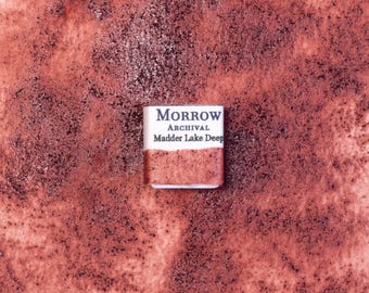 Madder Lake Deep Red Watercolor Paint | Handmade, Natural Organic Pigment