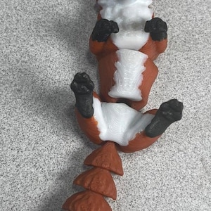 Cute Flexi Brown Fox Keychain - Simple Design, Lightweight, Ideal for Everyday Use