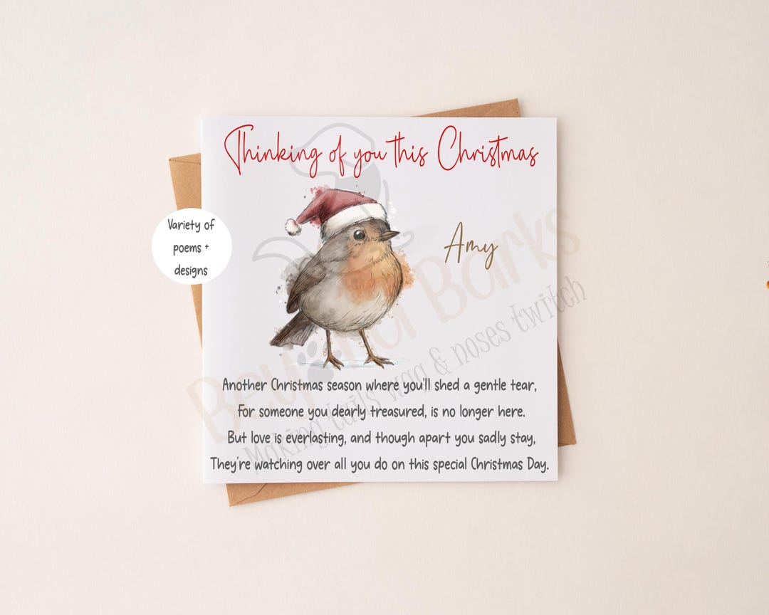 Personalised Thinking of You This Christmas Card, Heavenly Christmas ...