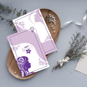 Internationaler Frauentag 2025 Postkarte | 5x7 ""feministische Zitat Karte | Frauen Empowerment Geschenk | Digitaler Download."