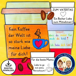 Modelo de cartão dobrável para café da manhã – ideia de presente para o Dia das Mães, Dia dos Pais ou Dia dos Namorados | PDF A4 para crianças do ensino fundamental e escolas especiais