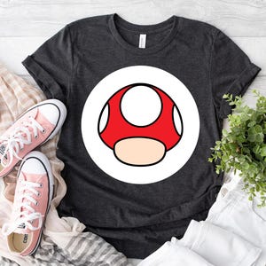 Nintendo Super Mario Icon Costume Halloween Logo Shirt,Mario Luigi Princess Peach Toad Yoshi Bowser Halloween Tee,Mario Costume Matching Tee image 4